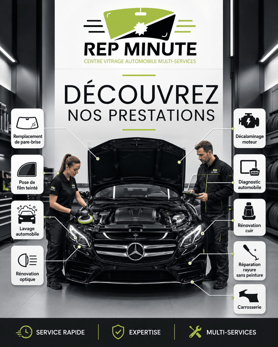 Infographie REP Minute par Let Us Post 